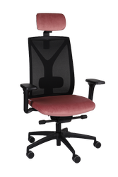 Professional office chair Valio BS HD, ergonomic armchair, versatile adjustable, seat and headrest covered with Magic Velvet (MV12) fabric
